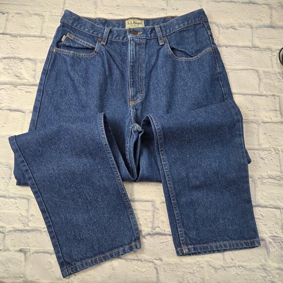 L.L. Bean Natural Fit Straight Jeans Men's 34x29 - Picture 2 of 13